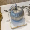 Inspire Me! Home Decor Silver Apple Honey Dish