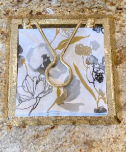 Inspire Me! Home Decor Glass And Gold Napkin Holder