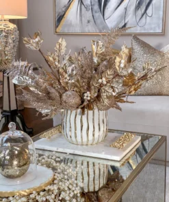 Inspire Me! Home Decor Metallic Gold Fern Spray