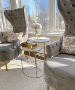 Inspire Me! Home Decor Gold & Silver Metal Tissue Box Cover With Floral Detail