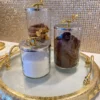 Inspire Me! Home Decor Hammered Glass Canister W/ Gold Bird Lid ( 3 Sizes Available)