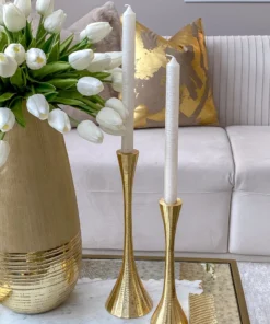 Inspire Me! Home Decor Geometric Candlesticks (2 Sizes And 2 Colors)