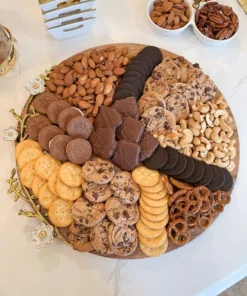 Inspire Me! Home Decor Extra Large Wood Charcuterie Board Cherry Flower Design 16" Without Handle KITCHEN