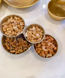 Inspire Me! Home Decor Metal 4 Snack Bowl Cluster (2 Colors)