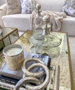 Inspire Me! Home Decor Glass Bottle With Silver Ball Stopper (2 Sizes)