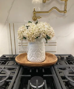 Inspire Me! Home Decor White Floral Detailed Pitcher