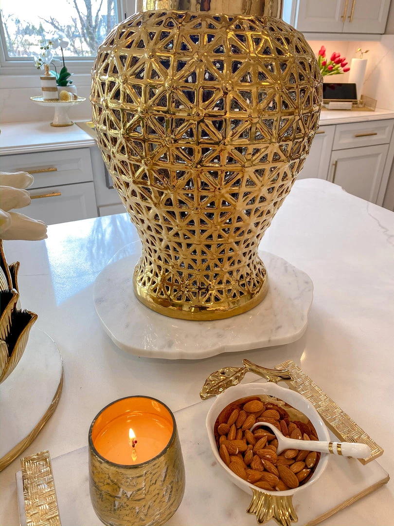 Inspire Me! Home Decor KITCHEN Organic Shape Marble Lazy Susan