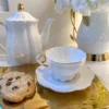 Inspire Me! Home Decor Set Of 2 White & Gold Tea Set