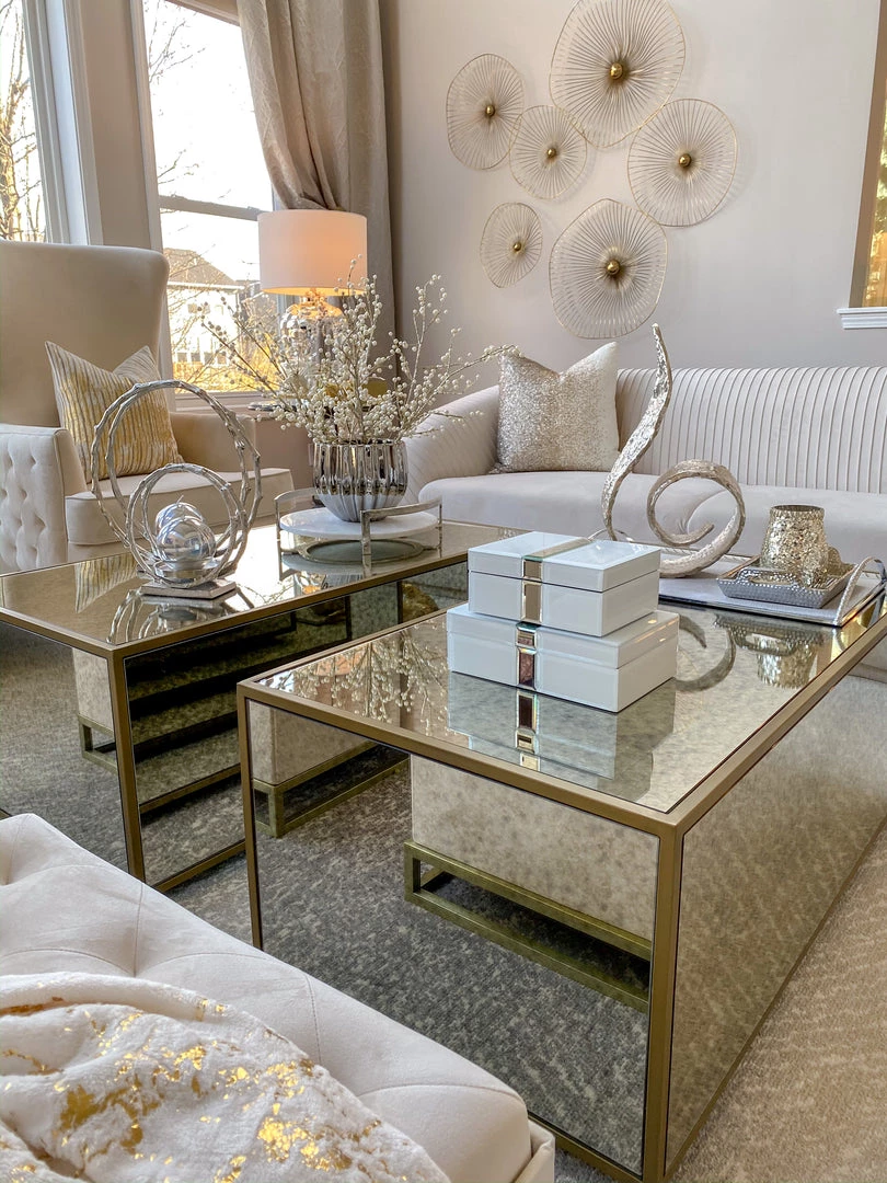 Inspire Me! Home Decor White Glass And Mirror Decorative Boxes (2 Sizes)