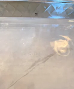 Inspire Me! Home Decor Silver Pyrex Holder With Gold Mosaic Handles And Pyrex