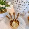 Inspire Me! Home Decor Gold Measuring Cups W/ Wood Handle