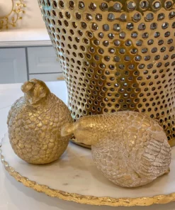 Inspire Me! Home Decor Pair Of Champagne Partridges Set Of Two