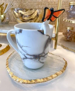 Inspire Me! Home Decor White Stir Spoon W/ Monarch Butterfly Topper KITCHEN