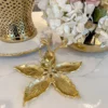 Inspire Me! Home Decor Gold Metal Five Section Leaf Snack Dish