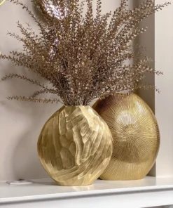 Inspire Me! Home Decor Large Round Starburst Design Metal Vase