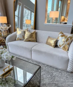 Cloud9d PILLOWS, RUGS, & THROWS Becca Charcoal Gold Pillow - 20