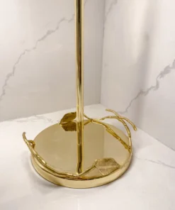Inspire Me! Home Decor Gold Leaf Detailed Paper Towel Holder