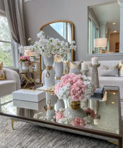 Inspire Me! Home Decor White Ceramic Bowl With Elegant Gold Detail