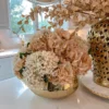 Inspire Me! Home Decor Beige Velvet And Silk Hydrangea Stem
