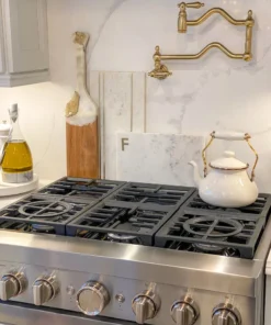 Inspire Me! Home Decor Gold Leaf And White Resin Wood Paddle Serving Board