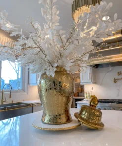 Inspire Me! Home Decor Oversized Gold Patterned Ginger Jar