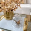 Inspire Me! Home Decor Crumpled Edge Gold Vase