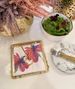 Inspire Me! Home Decor Silver And White Porcelain Bowl