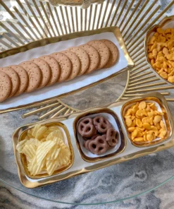 Inspire Me! Home Decor Long Gold Edge Tray