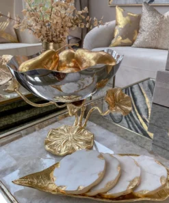 Inspire Me! Home Decor Gold Metallic Decorative Pears (Set Of 4)