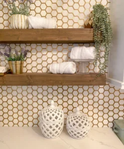 Inspire Me! Home Decor White Latticework Lidded Jar (2 Sizes) KITCHEN