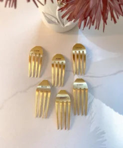 Inspire Me! Home Decor Gold Fork Cheese Markers (Set Of 6)