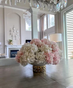 Inspire Me! Home Decor Extra Large White Ceramic Bowl With Gold Cutout Detail