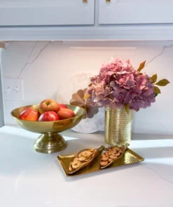 Inspire Me! Home Decor Gold Wavy Leaf Tray