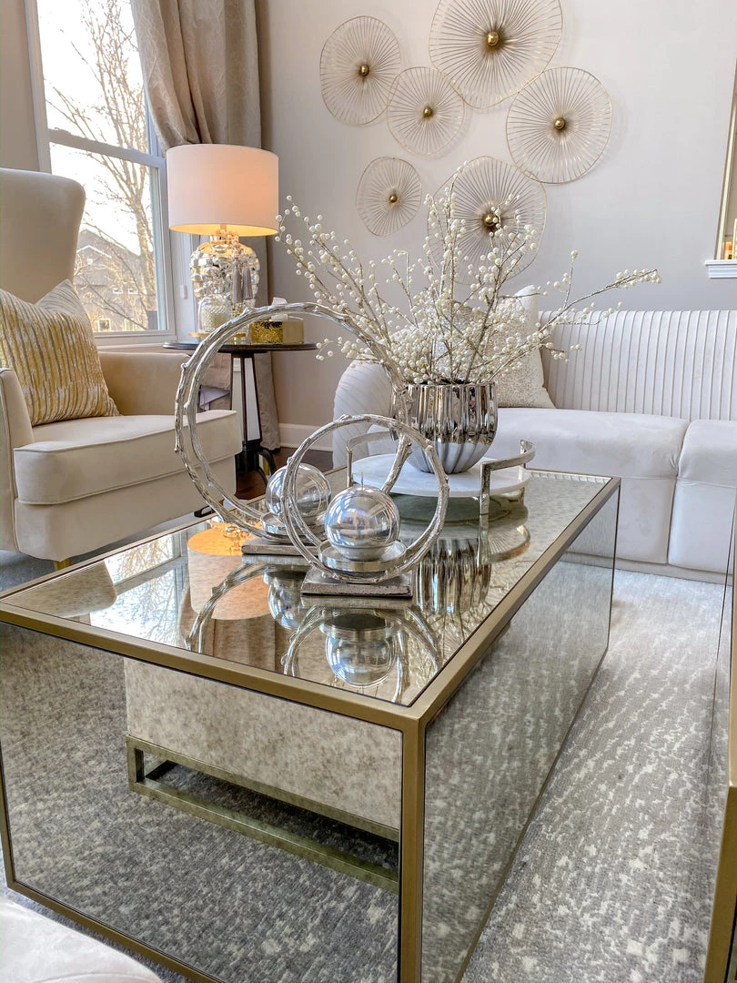 Inspire Me! Home Decor Circular Silver Metal Candle Holder (2 Sizes)