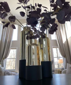 Inspire Me! Home Decor Gold & Matte Black Vase (3 Sizes)