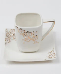 Inspire Me! Home Decor Tea Set With Gold Floral Design (3 Items Sold Separately)
