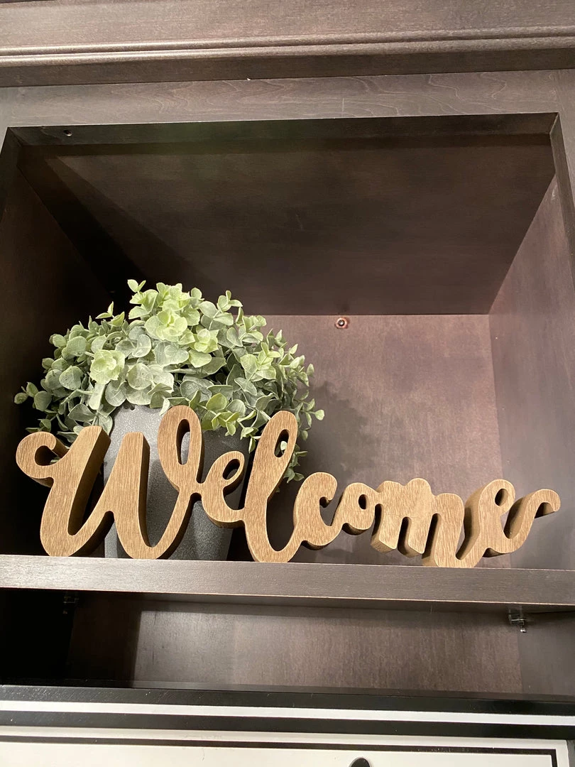 Inspire Me! Home Decor Wooden Script Signs (3 Words) WALL ART & MIRRORS