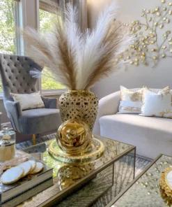 Inspire Me! Home Decor Light Feathered Pampa Grass Stem (4 Colors) Floral Stems