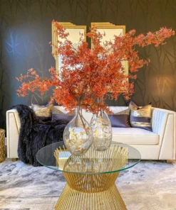 Inspire Me! Home Decor Gold Gilded Leaf Vase (2 Sizes)