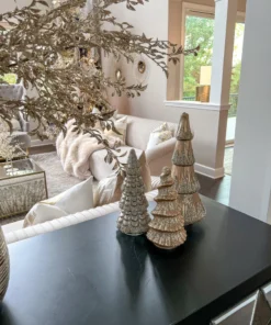 Inspire Me! Home Decor Mercury Glass Tree With Bead And Glitter Detail