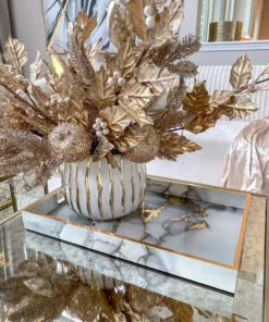 Inspire Me! Home Decor Metallic Gold Fern Spray