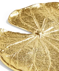 Inspire Me! Home Decor Golden Lily Leaf Coasters, Set Of 4
