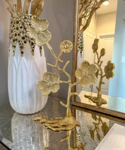Inspire Me! Home Decor Decorative Gold Floral Branch Sculpture