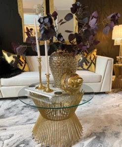 Inspire Me! Home Decor Marble Footed Tray W/ Black Circles