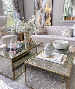 Inspire Me! Home Decor Gold Ribbed Glass Vase (2 Sizes)