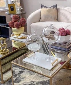 Inspire Me! Home Decor Gold Orchid Tea Light Holder