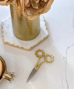Inspire Me! Home Decor Gold Flower Handle Scissors
