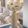 Inspire Me! Home Decor Squiggle Gold And White Vase
