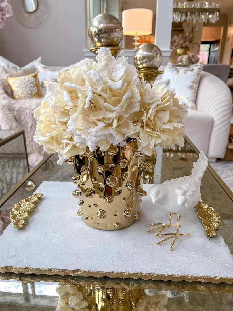 Inspire Me! Home Decor 27" White Snow Sprinkle Hydrangea Stem