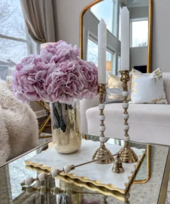 Inspire Me! Home Decor White And Gold Candleholders (2 Sizes)